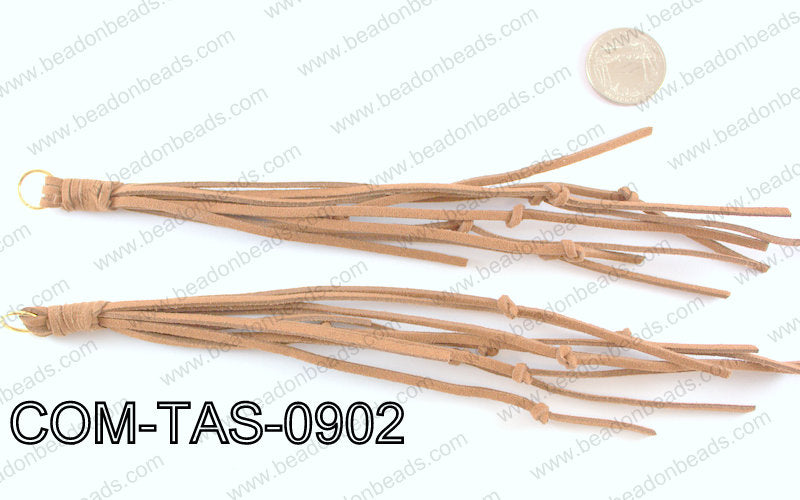SUEDE LEATHER TASSELS COM-TAS-0902
