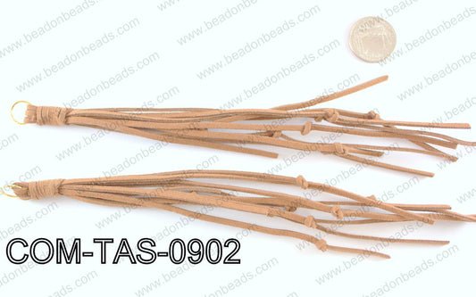 SUEDE LEATHER TASSELS COM-TAS-0902