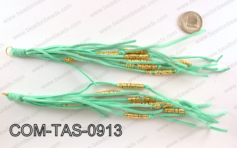 SUEDE LEATHER TASSELS COM-TAS-0913