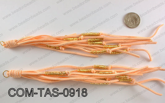 SUEDE LEATHER TASSELS COM-TAS-0918