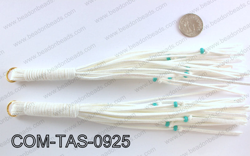 SUEDE LEATHER TASSELS COM-TAS-0925