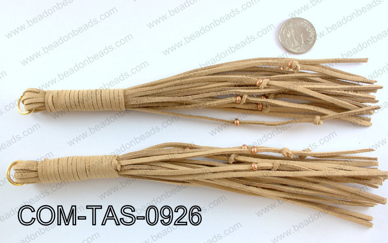 SUEDE LEATHER TASSELS COM-TAS-0926