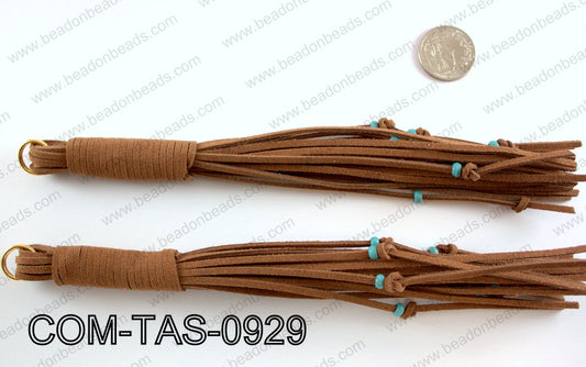 SUEDE LEATHER TASSELS COM-TAS-0929