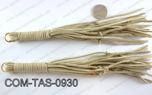 SUEDE LEATHER TASSELS COM-TAS-0930