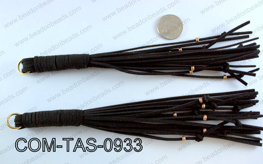 SUEDE LEATHER TASSELS COM-TAS-0933