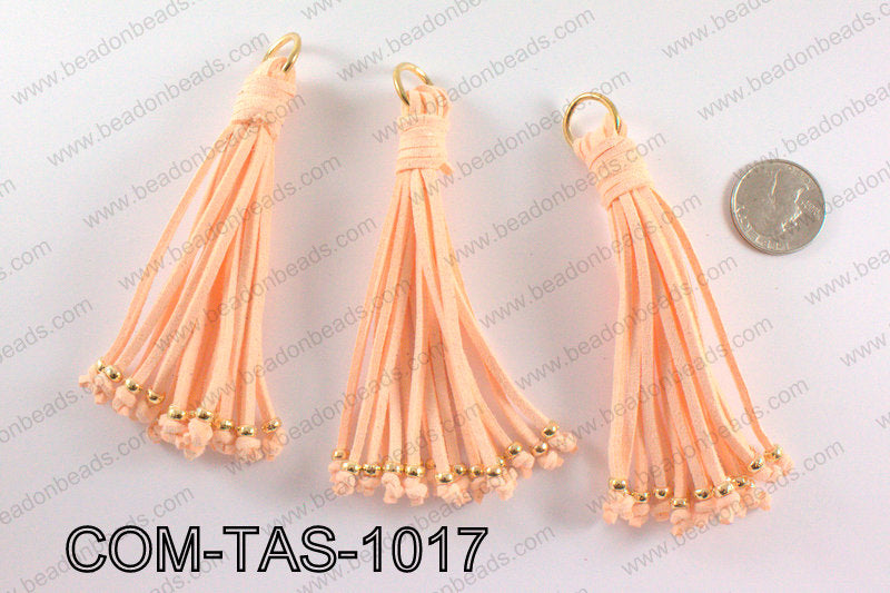 Suede leather tassels 100mm, PeachCOM-TAS-1017