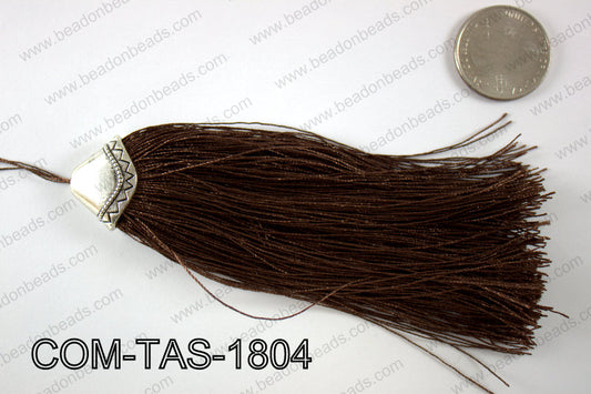 Flat beadcap silk tassels 18x23MM COM-TAS-1804