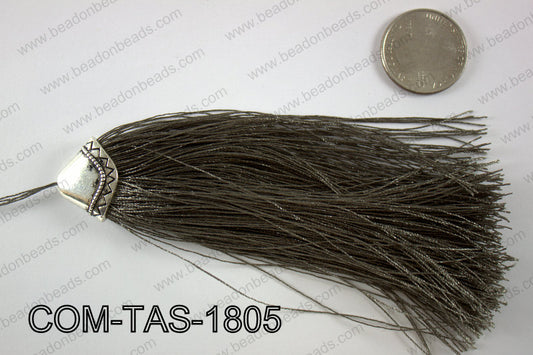 Flat beadcap silk tassels 18x23MM COM-TAS-1805