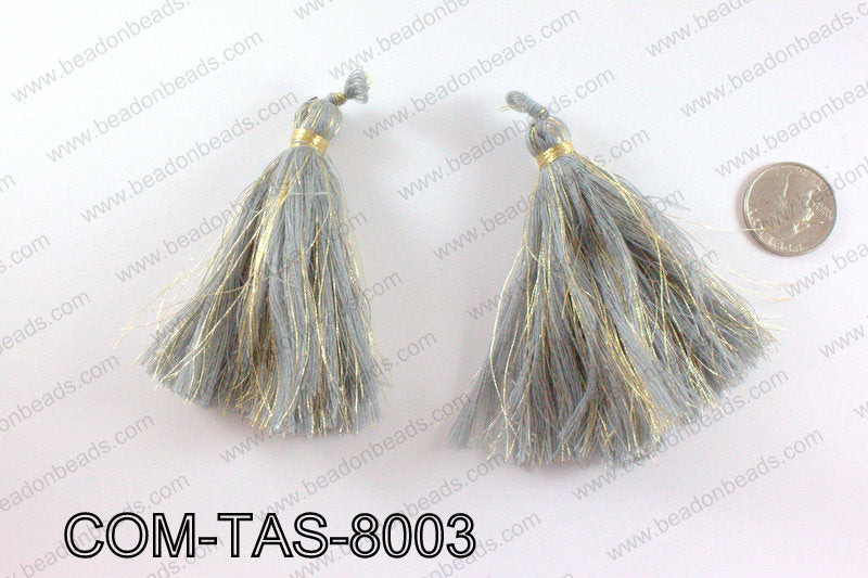 Thread tassels 90mm, GreyCOM-TAS-8003