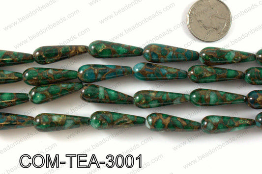Composite Golden Quartz Teardrop 10x30mm COM-TEA-3001