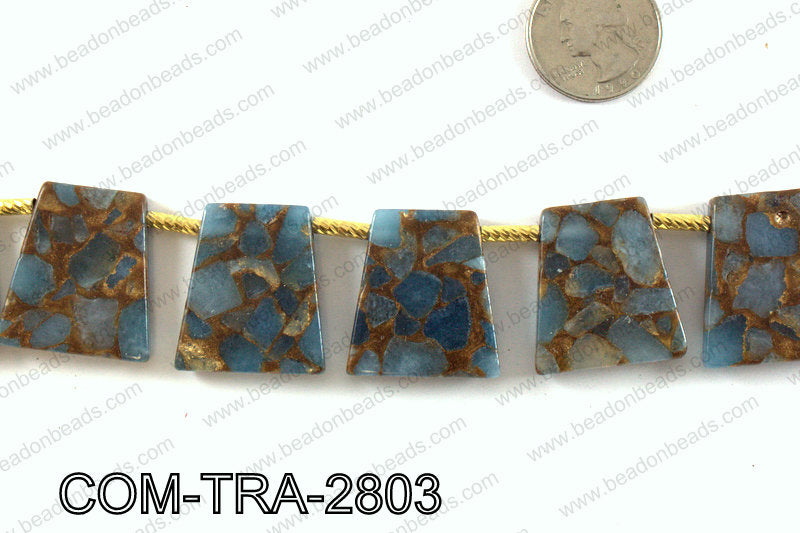 Composite Golden Quartz Trapezoid 25x28mm COM-TRA-2803