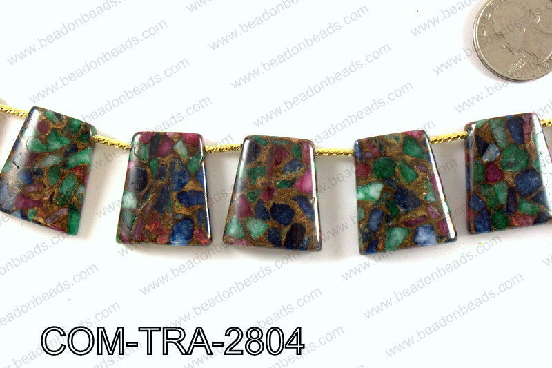 Composite Golden Quartz Trapezoid 25x28mm COM-TRA-2804
