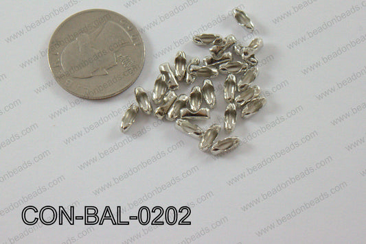 Ball chain connector around 3x8 mm dark silver  CON-BAL-0202