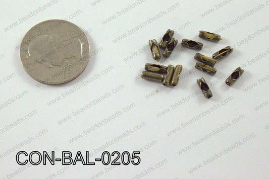 Ball chain connector around 3x8 mm brass CON-BAL-0205
