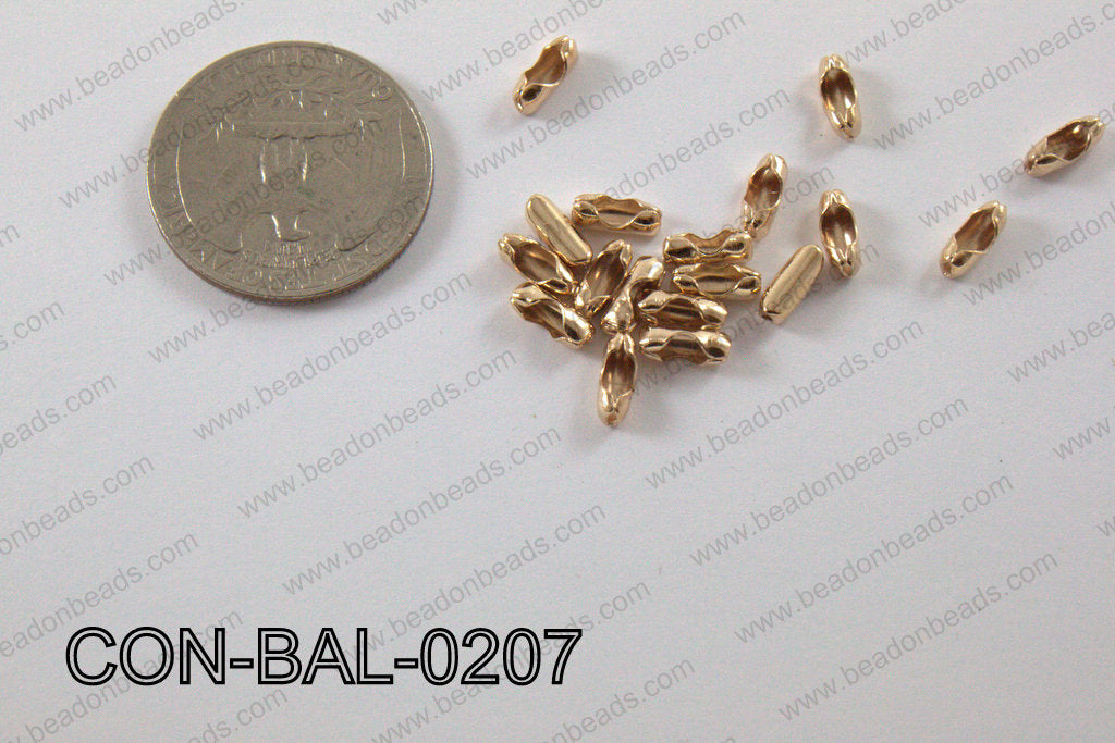 Ball chain connector around 3x8 mm rose gold  CON-BAL-0207