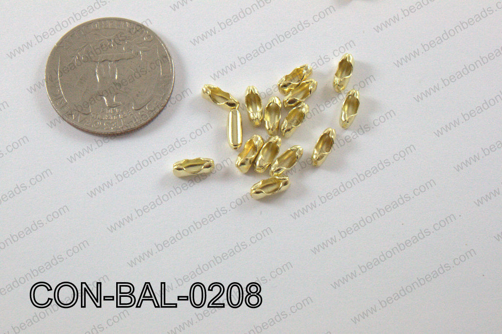 Ball chain connector around 3x8 mm champagne gold  CON-BAL-0208