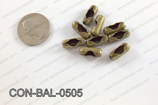 Ball chain connector around 6x15 mm brass CON-BAL-0505
