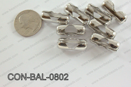 Ball chain connector around 10x24 mm dark silver  CON-BAL-0802