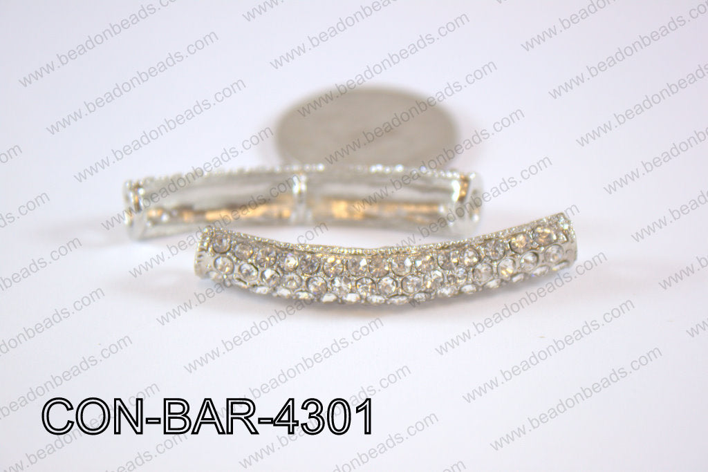 Sideway Bar connector Dark Silver 8x43mm CON-BAR-4301