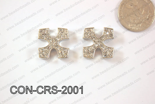 Sideway Cross 20mm Silver CON-CRS-2001