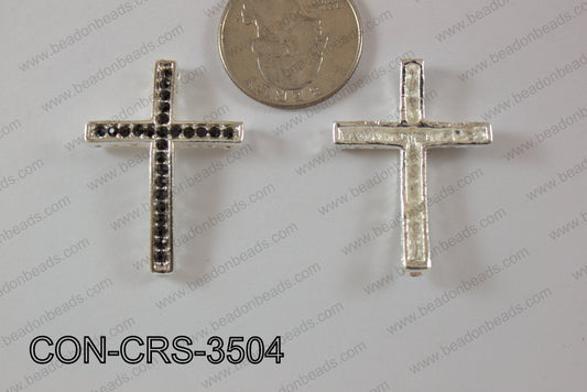 Sideway Cross 25x35mm Black CON-CRS-3504