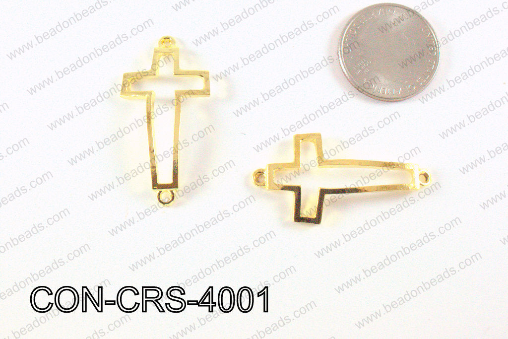 Metal Cross Connector Gold 20x40mm CON-CRS-4001