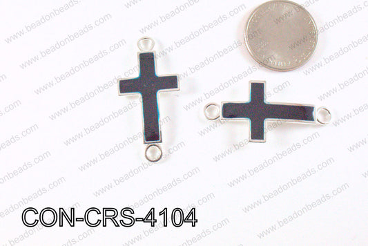 Metal Cross Connector Black 20x41mm CON-CRS-4104