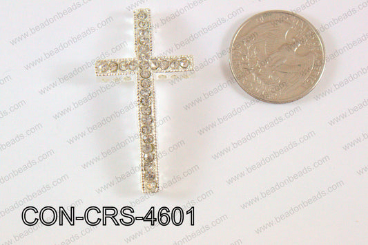 Sideway cross connector,Light silver 46x25mm CON-CRS-4601