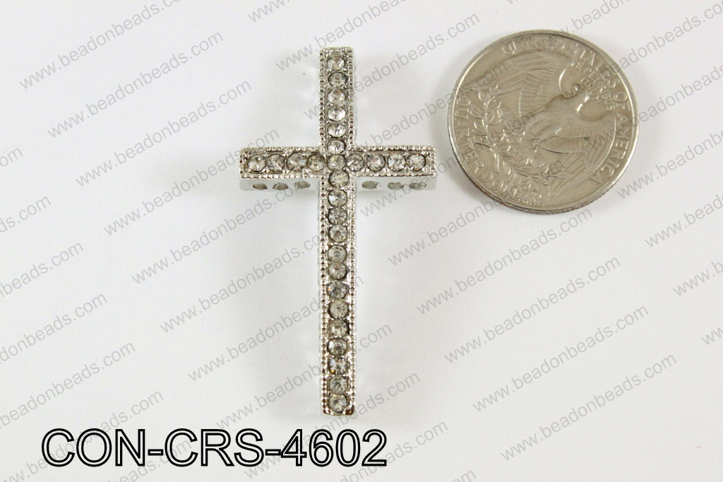 Sideway cross connector,Dark silver 46x25mm CON-CRS-4602