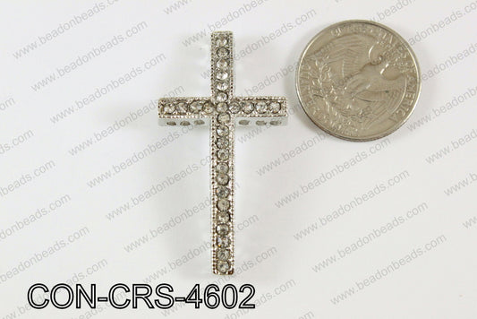Sideway cross connector,Dark silver 46x25mm CON-CRS-4602