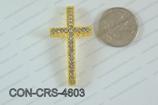 Sideway cross connector, Gold 46x25mm CON-CRS-4603