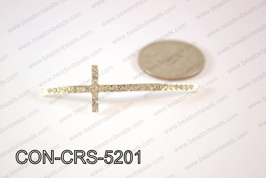 Sideway cross connector,Light silver 15x52mm CON-CRS-5201