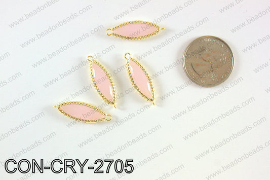 gold bezel crystal Mariquesa connector  CON-CRY-2705