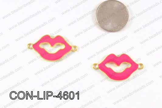 Lip Connector Hot Pink 19x46mm CON-LIP-4601