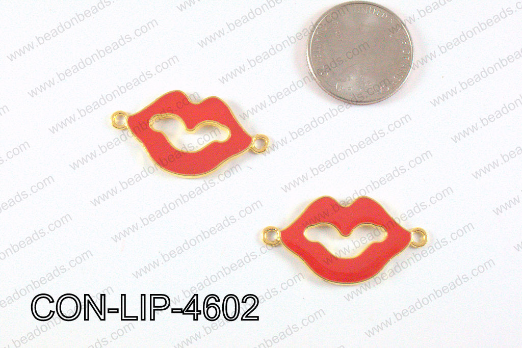 Lip Connector Red 19x46mm CON-LIP-4602