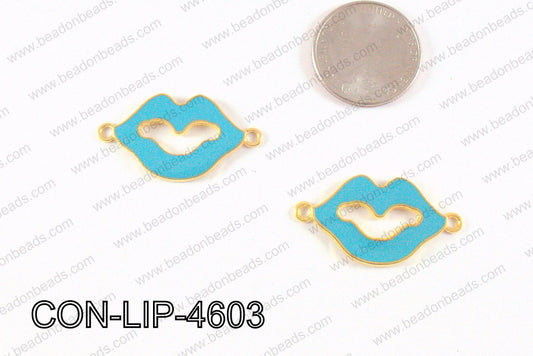 Lip Connector Turquoise 19x46mm CON-LIP-4603