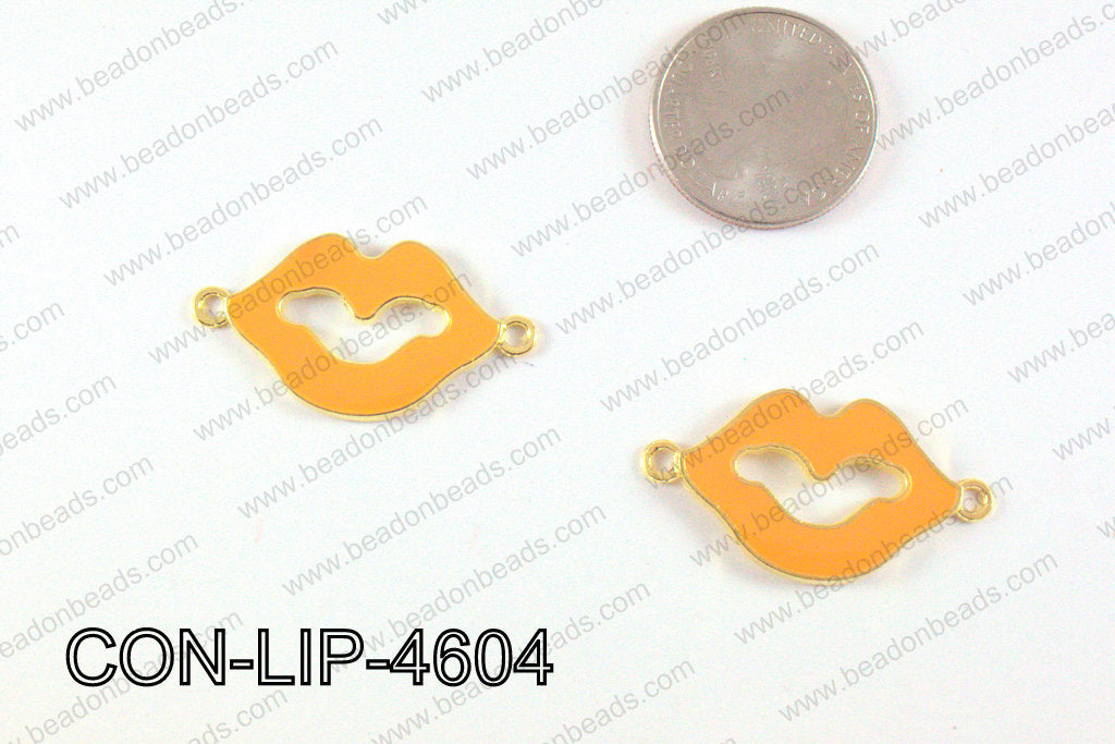 Lip Connector Orange 19x46mm CON-LIP-4604