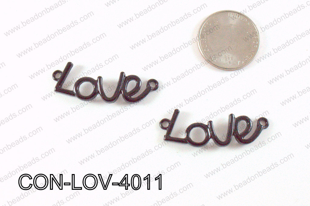 Love Connector Black 12x40mm CON-LOV-4011