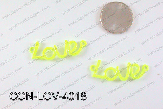 Love Connector Neonyellow 12x40mm CON-LOV-4018