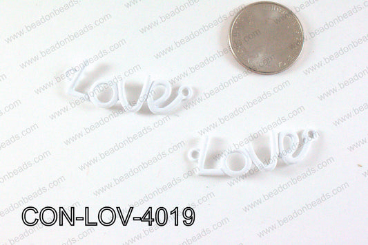 Love Connector White 12x40mm CON-LOV-4019