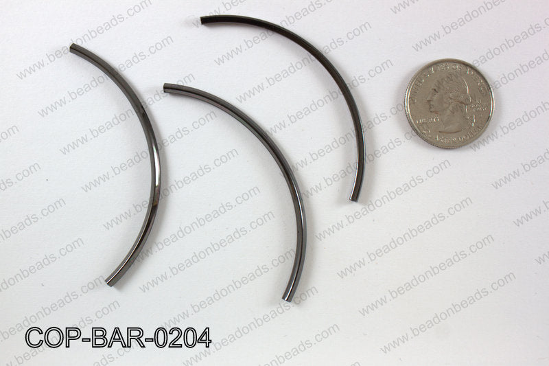 Gunmetal curved bar 2x68mm COP-BAR-0204