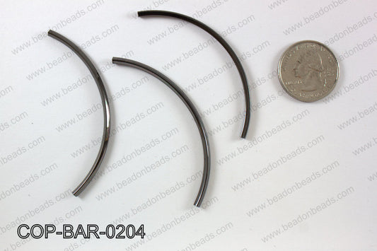 Gunmetal curved bar 2x68mm COP-BAR-0204