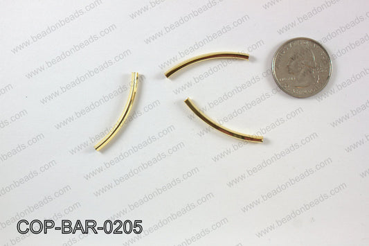 Gold curved bar 2x35mm COP-BAR-0205