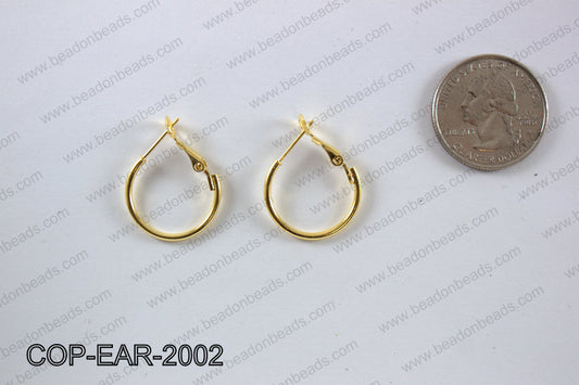 Earring hoops 20mm, Gold COP-EAR-2002