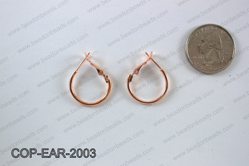 Earring hoops 20mm, Rose Gold COP-EAR-2003