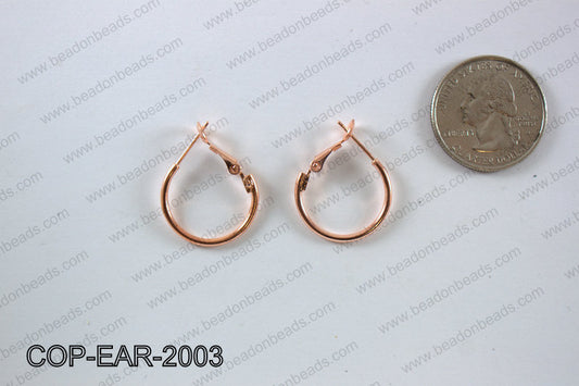 Earring hoops 20mm, Rose Gold COP-EAR-2003