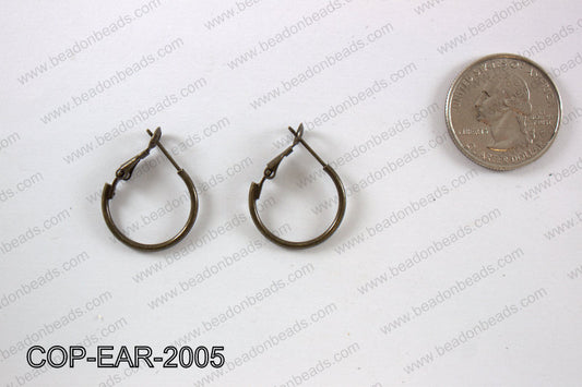 Earring hoops 20mm, Bronze COP-EAR-2005