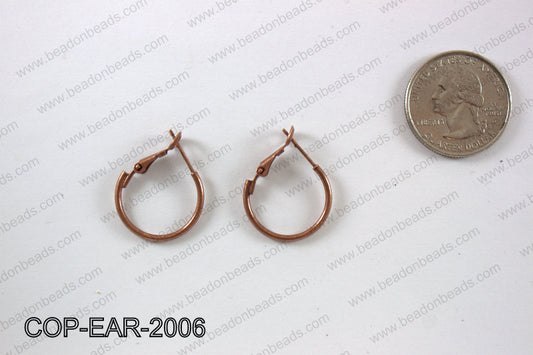 Earring hoops 20mm, Copper COP-EAR-2006
