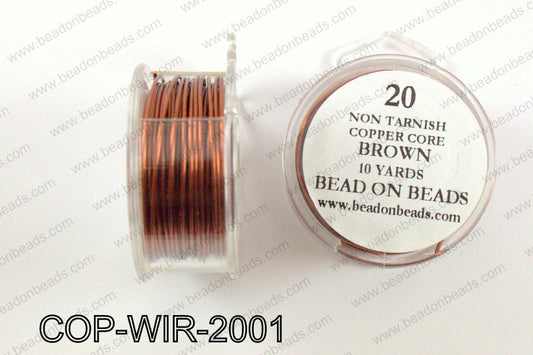 Non Tarnish copper core wrapping wire 20 gauge, BrownCOP-WIR-200