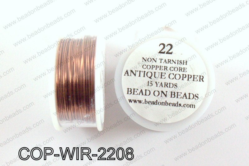 Non Tarnish copper core wrapping wire 22 gauge, Antique copperCO